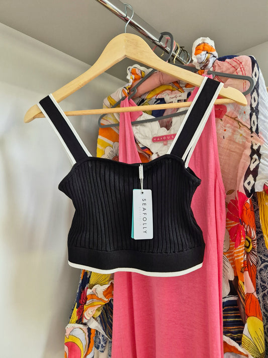 Seafolly black and white cami UK 10