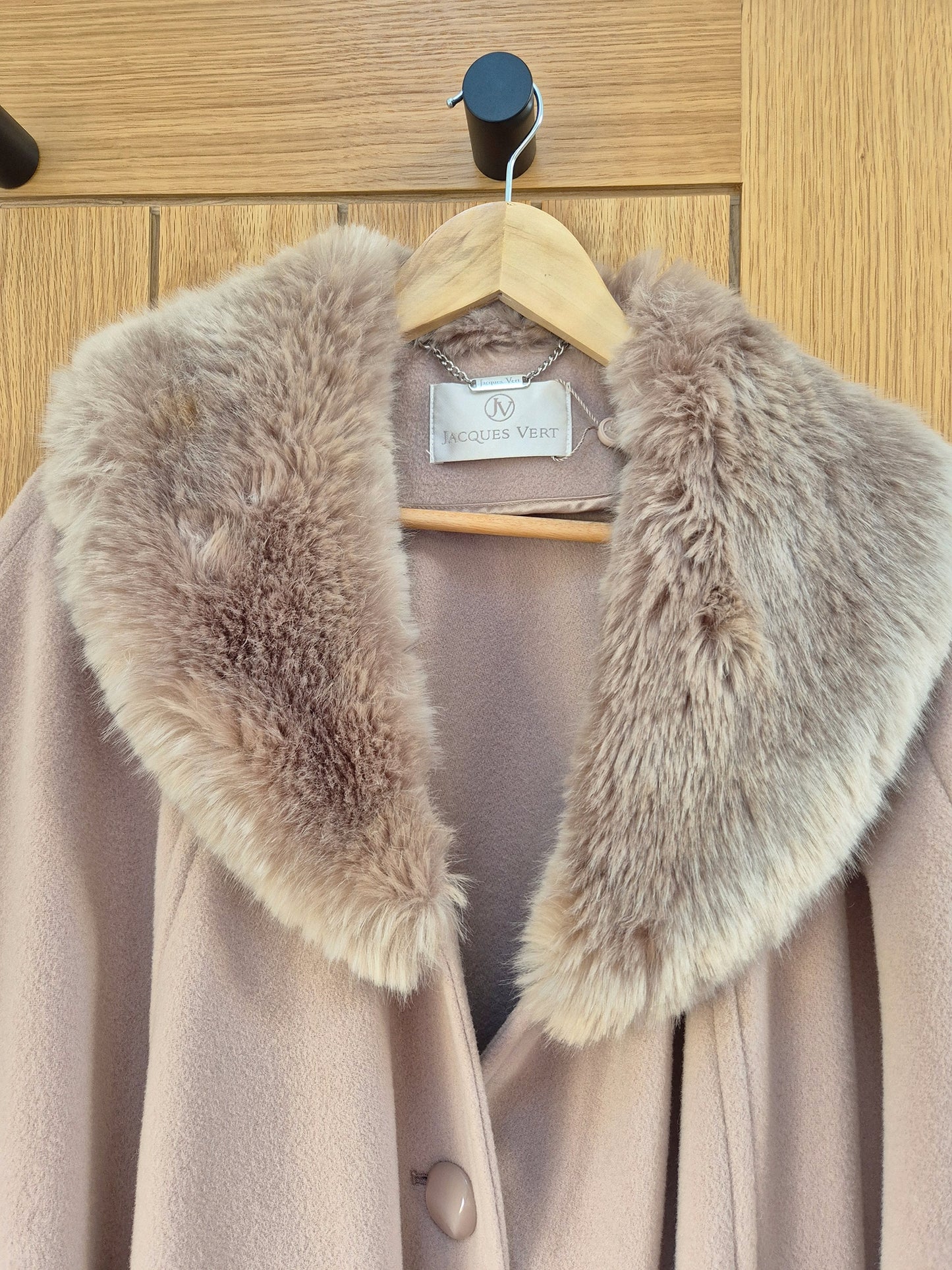 Jacques vert luxury cashmere and faux fur cape