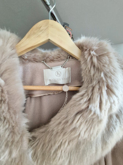 Jacques vert luxury cashmere and faux fur cape