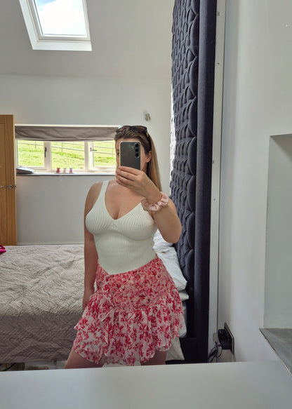 Loveshackfancy 100% silk rara skirt rrp £231
